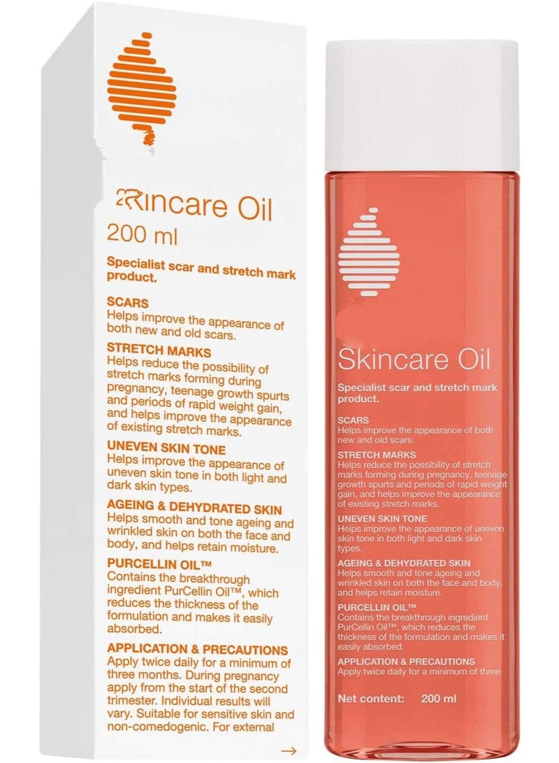 Natural skin care oil, scar and stretch mark serum, face and body moisturizer for dry skin, hair oil, suitable for all skin types, 4.2 oz.